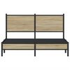 vidaXL Sängram utan madrass metall sonoma-ek 137x190 cm