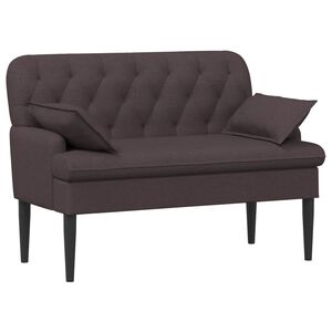 vidaXL Loveseat med knapprapport M&ouml;rkbrun 111 x 68 x 80 cm Tyg