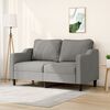 vidaXL Soffa 2-sits m&ouml;rkgr&aring; 140 cm tyg