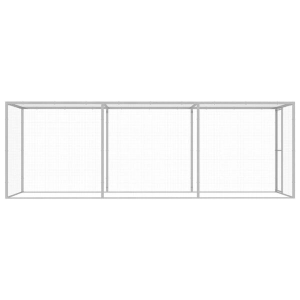 vidaXL Kattbur 4,5x1,5x1,5 m galvaniserat st&aring;l