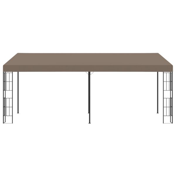 vidaXL Väggmonterad paviljong 6x3 m taupe tyg