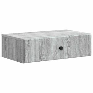 vidaXL V&auml;ggmonterad sidobord Gr&aring; sonoma-ek 59 x 34,5 x 17 cm