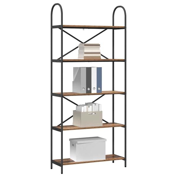 vidaXL Hyllsystem Gammalt tr&auml; 80 x 30 x 183 cm Konstruerat tr&auml;