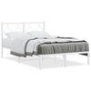 vidaXL S&auml;ngram med huvudgavel metall vit 120x190 cm