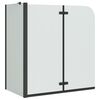 vidaXL Duschavsk&auml;rmning Svart 120 x 68 x 130 cm ESG-glas och aluminium