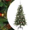 vidaXL Plast Hingad Julgran med 150 LED-lampor Gr&ouml;n 150 cm PE och PVC