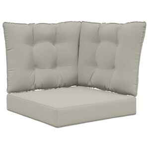 vidaXL Utomhus Soffa Kudde 3 pcs Gr&aring; Polyester