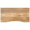 vidaXL Skrivbordsskiva med kurva 140x60x2,5 cm massivt grovt mangotr&auml;