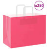 vidaXL Pappersp&aring;sar 250 st med handtag rosa 32x17x25 cm