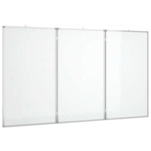 vidaXL Magnetisk whiteboard hopf&auml;llbar 120x80x1,7 cm aluminium
