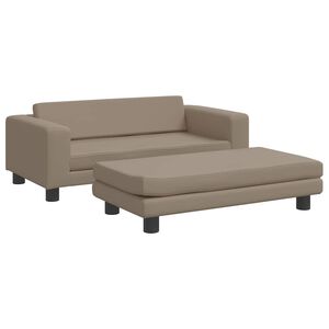 vidaXL Hundb&auml;dd med f&ouml;rl&auml;ngning cappuccino 100x50x30 cm konstl&auml;der