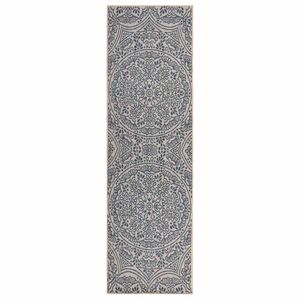 vidaXL Utomhusmatta plattv&auml;vd 80x250 cm bl&aring;tt tryck
