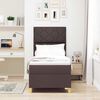 vidaXL LED Box Säng med madrass Mörkbrun 80 x 200 cm tyg