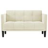vidaXL Loveseat soffa creme 111 cm sammet