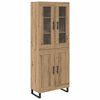 vidaXL Sk&aring;p 2 pcs Artisan Ek 69,5 x 34 x 180 cm Konstruerat tr&auml;