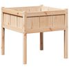 vidaXL Tr&auml;dg&aring;rdsplanterare Natur 70 x 70 x 70 cm Massiv furu