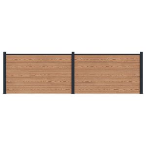 vidaXL St&auml;ngselpanel 2 pcs WPC och aluminium Brun