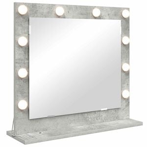 vidaXL Smink Spegel Betonggr&aring; 60 x 55 x 18 cm Glas och konstruerat tr&auml;
