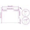 vidaXL Rullgardin m&ouml;rkl&auml;ggning vit 145x130 cm tyg bredd 141,6 cm