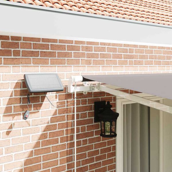 vidaXL Utf&auml;llbar markis med Ljusgr&aring; 400 &times;350 cm tyg