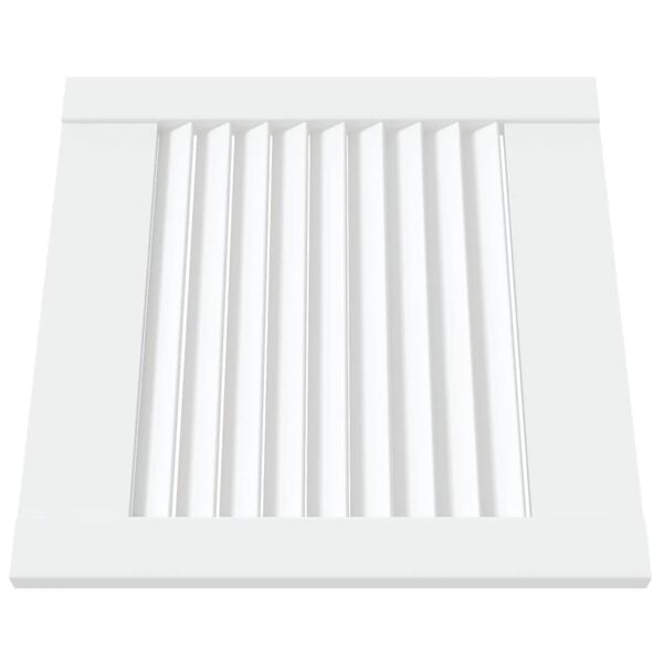 vidaXL Sk&aring;plucka lamelldesign vit 39,5x39,4 cm massiv furu