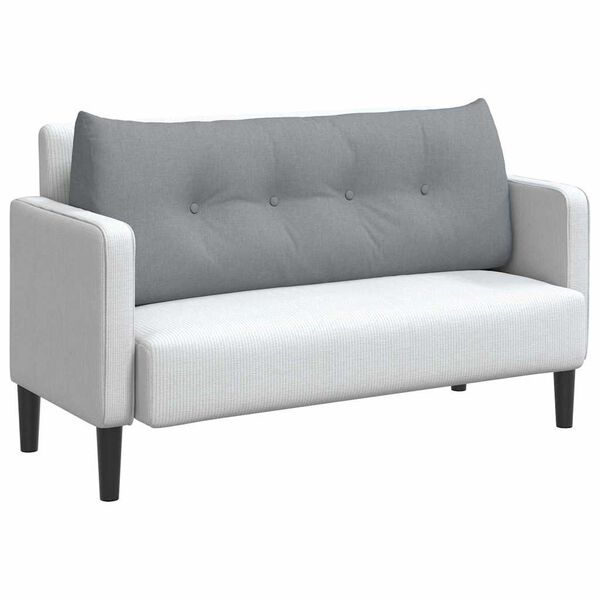 vidaXL Ryggkudde Ljusgr&aring; 120 x 24 x 50 cm tyg