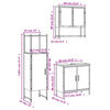 vidaXL Badrumsm&ouml;bler set 3 delar sonoma-ek konstruerat tr&auml;