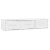 vidaXL V&auml;ggmonterade l&aring;dor vit 88x26x18,5 cm konstruerat tr&auml;
