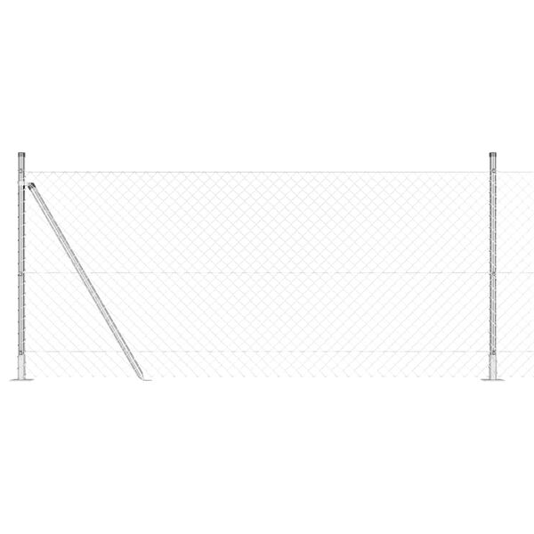 vidaXL St&auml;ngselstolpe Silver 10 x 1 m (40 x 40 mm n&auml;t) St&aring;l