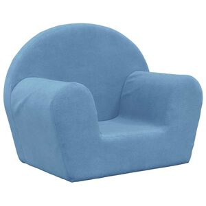 vidaXL Barnsoffa bl&aring; mjuk plysch