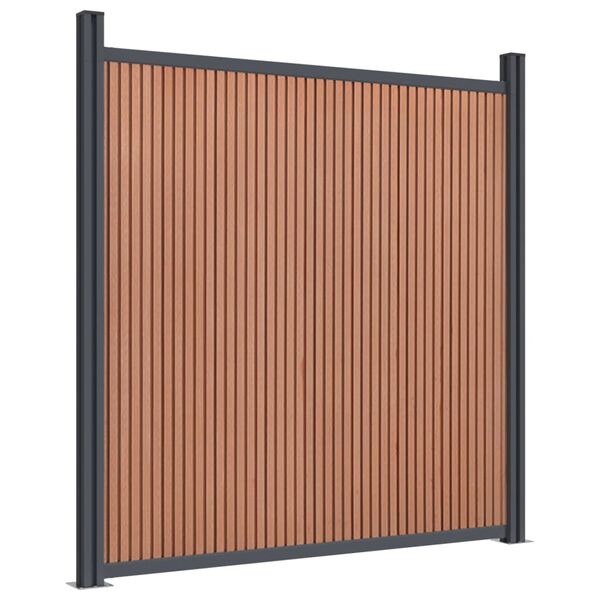 vidaXL Staketpanel brun 353x186 cm WPC