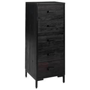vidaXL Byr&aring; svart 42x35x110 cm massiv furu