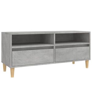 vidaXL Tv-b&auml;nk betonggr&aring; 100x34,5x44,5 cm konstruerat tr&auml;