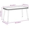 vidaXL Kaffeebord Brun och svart 90 x 45 x 43 cm konstrotting