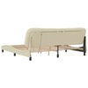 vidaXL Bed Frame with LED without Mattress "Hvar" Cream 200x200 cm Fabric