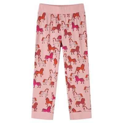 Pyjamas med långa ärmar för barn ljusrosa 92