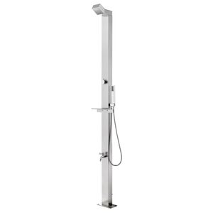 vidaXL Utedusch 220 cm rostfritt st&aring;l