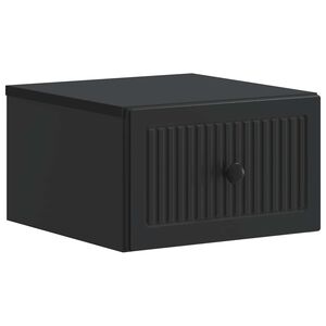 vidaXL V&auml;ggmonterat S&auml;ngbord Svart 33 x 34,5 x 20 cm Konstruerat tr&auml;
