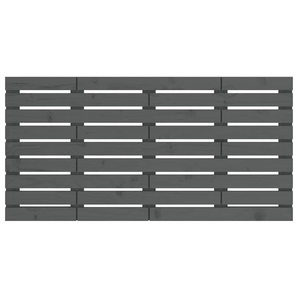 vidaXL V&auml;ggmonterad huvudgavel gr&aring; 141x3x63 cm massiv furu