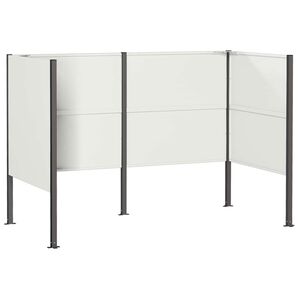 vidaXL Soptunnesk&auml;rm 167 x 85 x 113 cm St&aring;l Vit