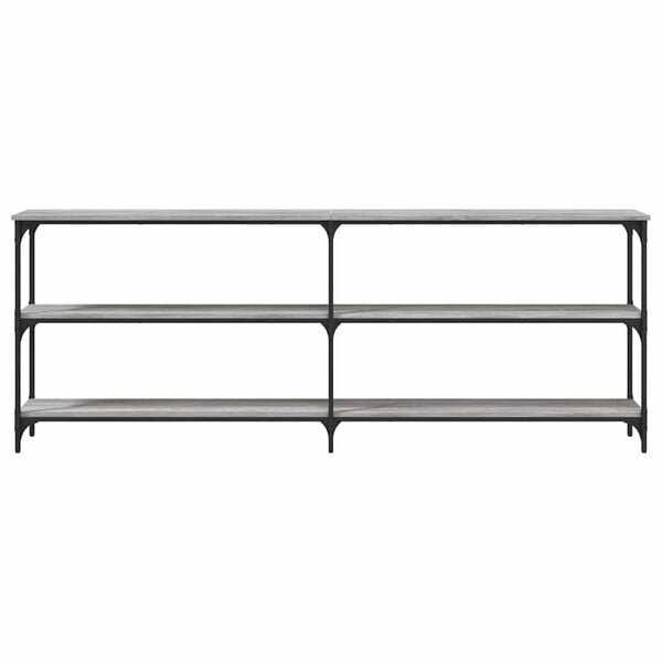 vidaXL Avlastningsbord gr&aring; sonoma 200x29x75 cm konstruerat tr&auml;