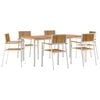 vidaXL Utomhusmatbord 7 st 180 x 90 x 75 cm