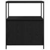 vidaXL Badrumsskåp med hyllor svart ek 76,5x35x95 cm
