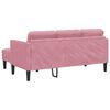 vidaXL Soffset Dammig rosa 173 x 131 x 67 cm Sammet