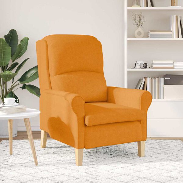 vidaXL fåtölj Mörk gul 76 x 94 x 102 cm tyg