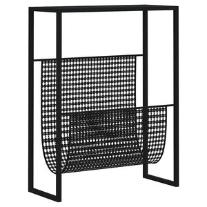 vidaXL Tidningsst&auml;ll svart 35x15x45 cm st&aring;l