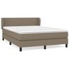 vidaXL Rams&auml;ng med madrass taupe 140x190 cm tyg