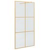 vidaXL Walk-in Duschv&auml;gg Guld 100 x 195 cm h&auml;rdat glas