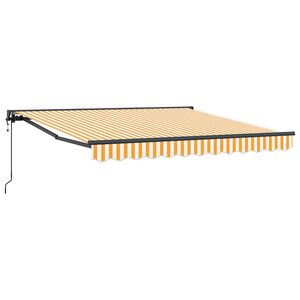 vidaXL Markisram Gul och Vit 300 x 250 cm Polyester med PU-bel&auml;ggning