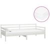 vidaXL Dagb&auml;dd med madrass 90x200 cm vit massiv furu